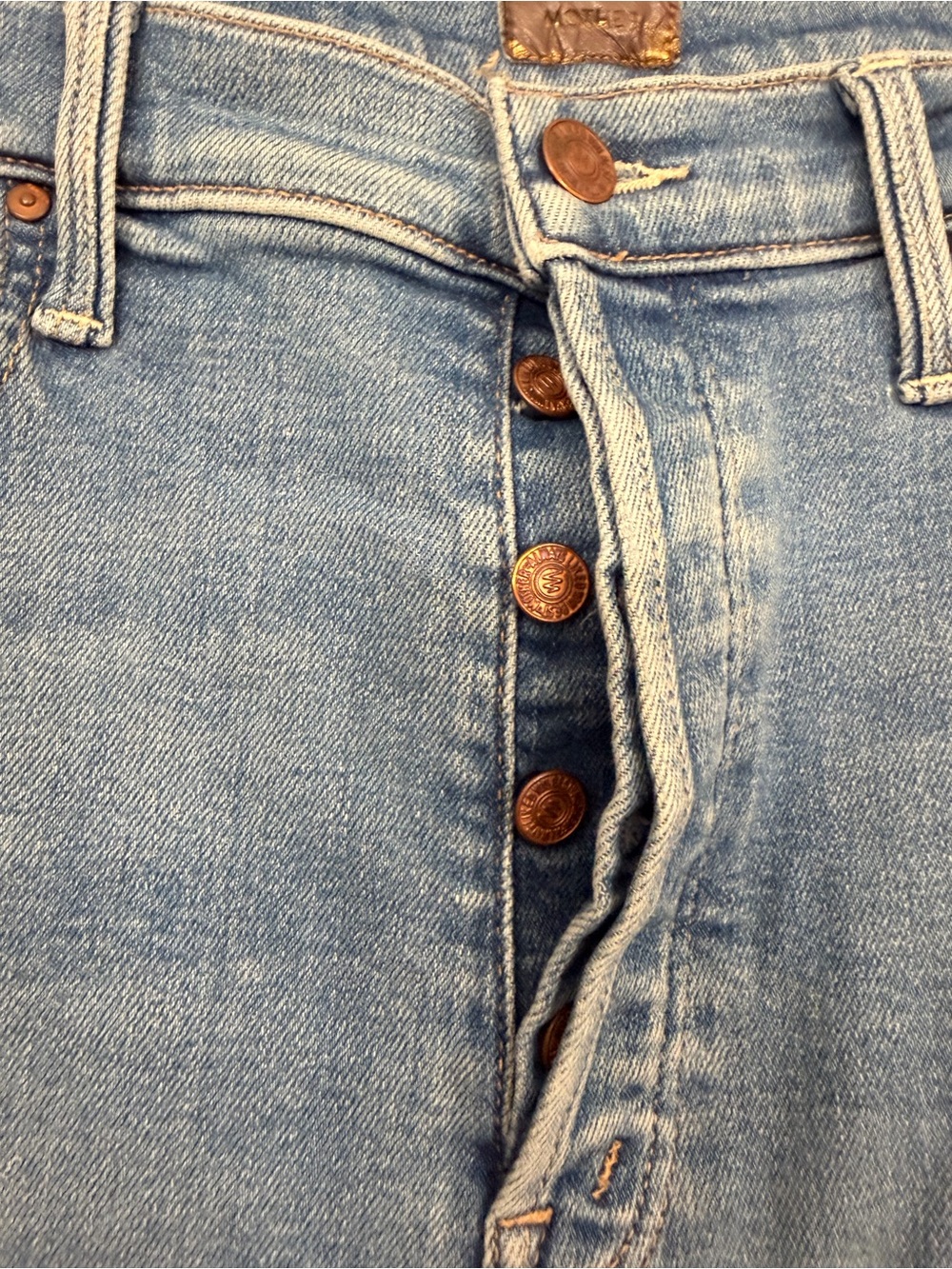 MOTHER The Tripper Ankle Fray Play Like a Pirate Blue Size 30 - Picture 4 of 13